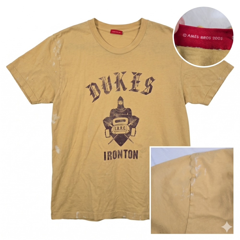 Vintage 2005 Ames Bros T Shirt Dukes‎ Ironton Mens Large Thrashed Graphic Tee